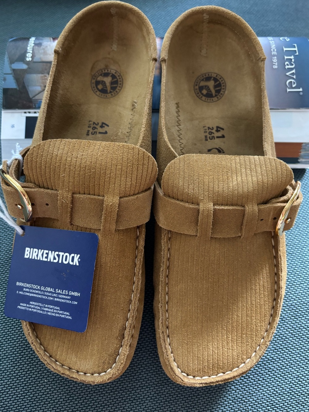 Birkenstock Men’s Tan Suede Clog-Style Loafers Size L10 M8